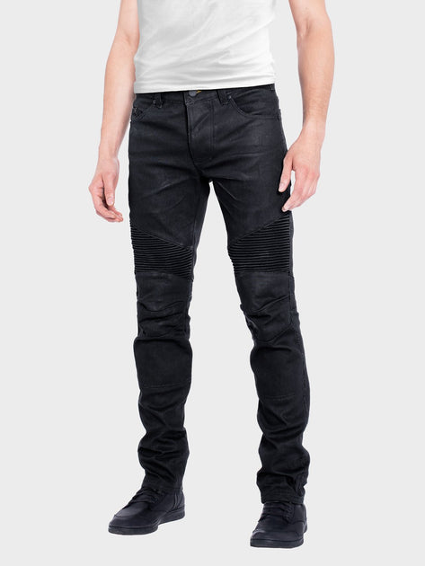 D618 - Abrasion-Resistant Ultra Strong Denim Jeans - Black Wax