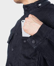 SS163 - Abrasion-Resistant Jacket with Ultra Strong Denim - Black Wax